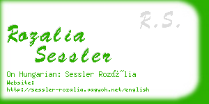 rozalia sessler business card